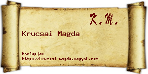 Krucsai Magda névjegykártya